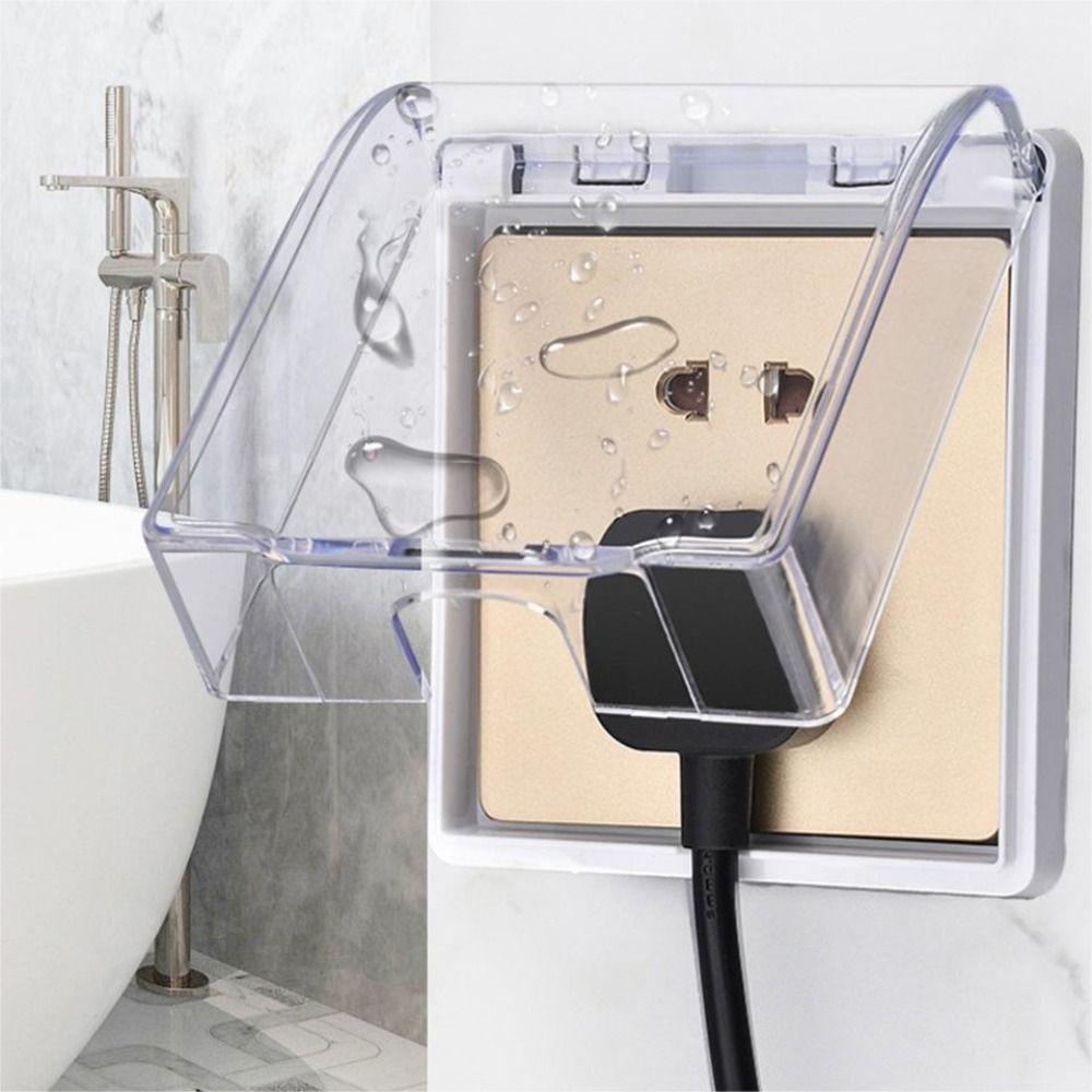 Prevent Electric Shock 86 Type Wall Socket Waterproof Box Electric Plug Cover Bathroom