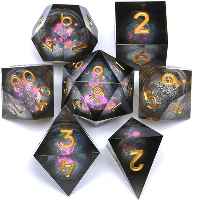 Жидкое ядро, зыбучие пески, смола, DND, игральные кости, острые грани, подземелья и драконы, многогранник, игровой набор для ролевых игр, RPG Explorer, магические подарки