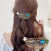 European-American Mori Style Leaf Hairpin: Women's Spring Clip & Bangs Accessory