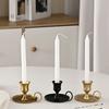 2 Piece with Holding Ring Desktop Candlestick Retro Candle Stand  Restaurant