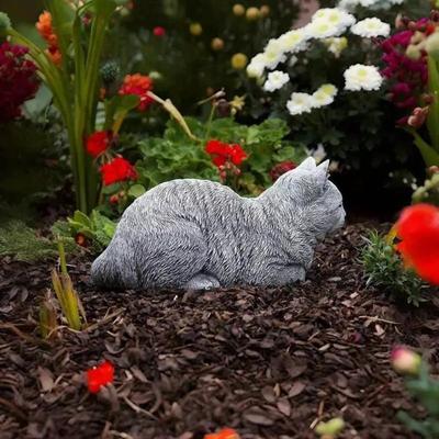 Украшение для кошки Статуэтка кошки из смолы Реалистичная мультяшная скульптура кошки Уникальные фигурки животных Декор для дома