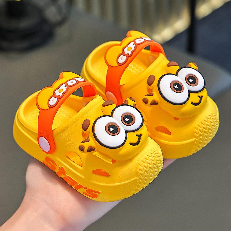 Детские тапочки летние для девочек, детские, для дома, мягкая подошва, нескользящие, с рисунком, милые, классные, тапочки для мальчиков, пляжная обувь