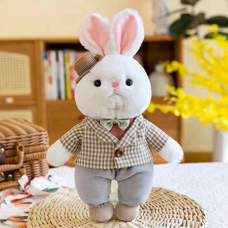 Teddy Couple Bear Rabbit Plush Toy Cartoon Stuffed Doll Decoration Kids Gift