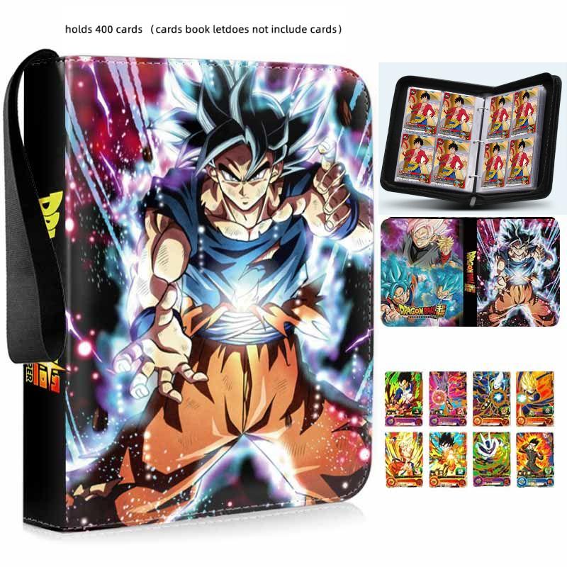 400/900pcs Freeza Card Zipper Binder Book Folder Anime Son Goku Vegeta PU Zipper Cards Collection Album Toy Gift