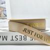 2.5cm Hot-Stamped Ribbed Ribbon for Gift Packaging & Decoration