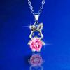 Новое серебряное ожерелье S925 с кроликом, женское, легкое, роскошное, нишевое, с подвеской в виде ключицы, бриллиантами, подарок на день рождения для девушки