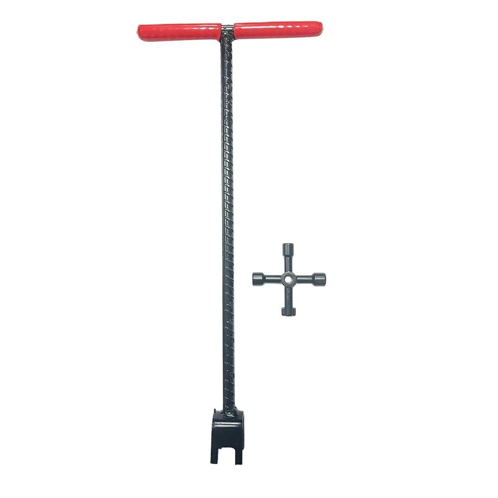 Sturdy Steel Water Meter Key Heavy Duty Threaded Valve Shut Off Spanner  Underground Valves