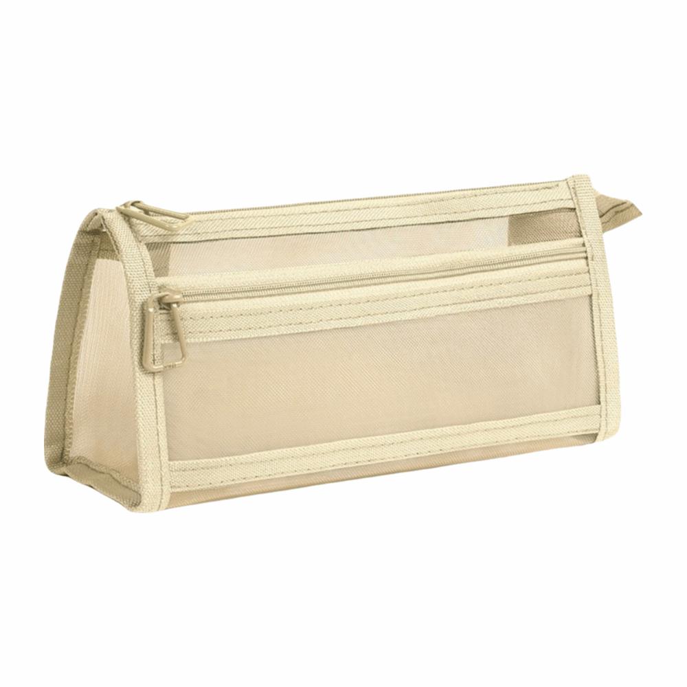 Transparent Pen Bag Double Layers Stationery Storage Bag Portable Pencil Pouch  Students