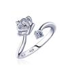 Classic Wedding Sparkling AAAAA Zircon Ring 925 Sterling Silver Engagement Rings For Women Fine Jewelry Ring Gift Wholesale