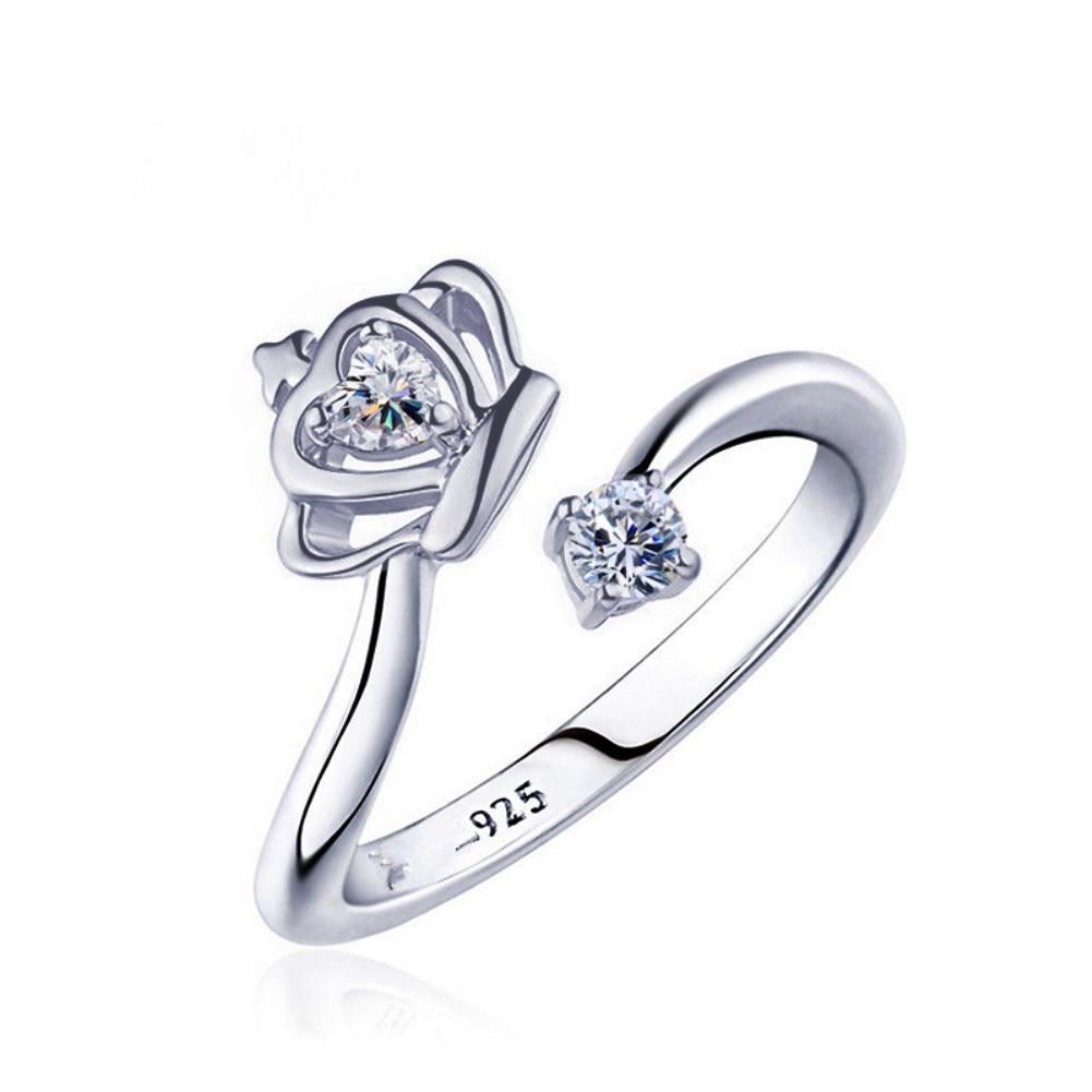 Classic Wedding Sparkling AAAAA Zircon Ring 925 Sterling Silver Engagement Rings For Women Fine Jewelry Ring Gift Wholesale