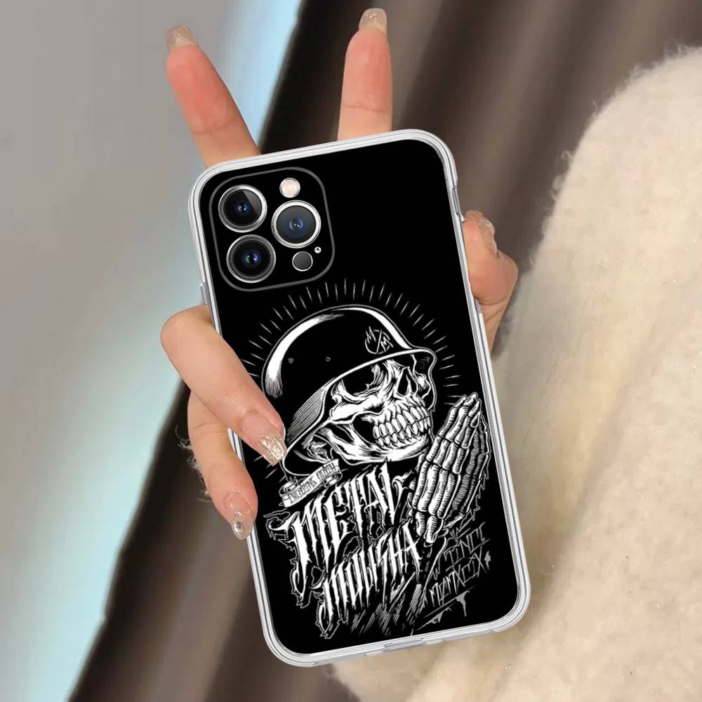 Металлический чехол Motocross Metal Mulisha для IPhone 17 16 15 14 13 12 Mini 11 Pro Max Прозрачный