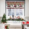 ZEDLIYU Valances for Windows Kitchen Living Room Small Window Valance Christmas Snowman Xmas 1 Panel, 54 X 18 Inch