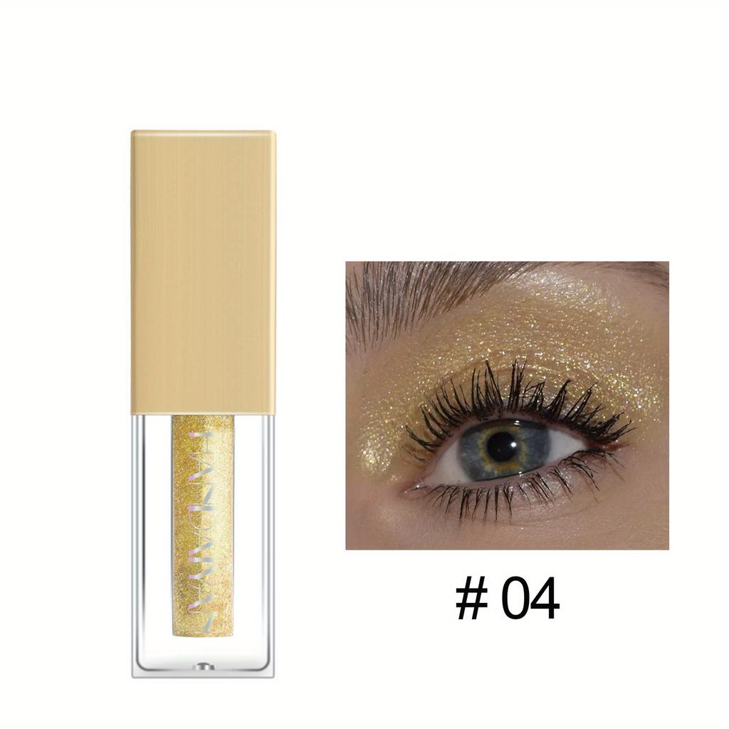 Нелегко размазать тени для век, цветные тени с блестками, перламутровые тени для век, жидкие окрашивающие жидкие блестящие тени для век, стойкий мерцающий макияж