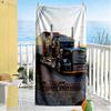 Kw Heavy Trucks Personalized Name Beach Towel Super Soft Microfiber Quickdry Fabric