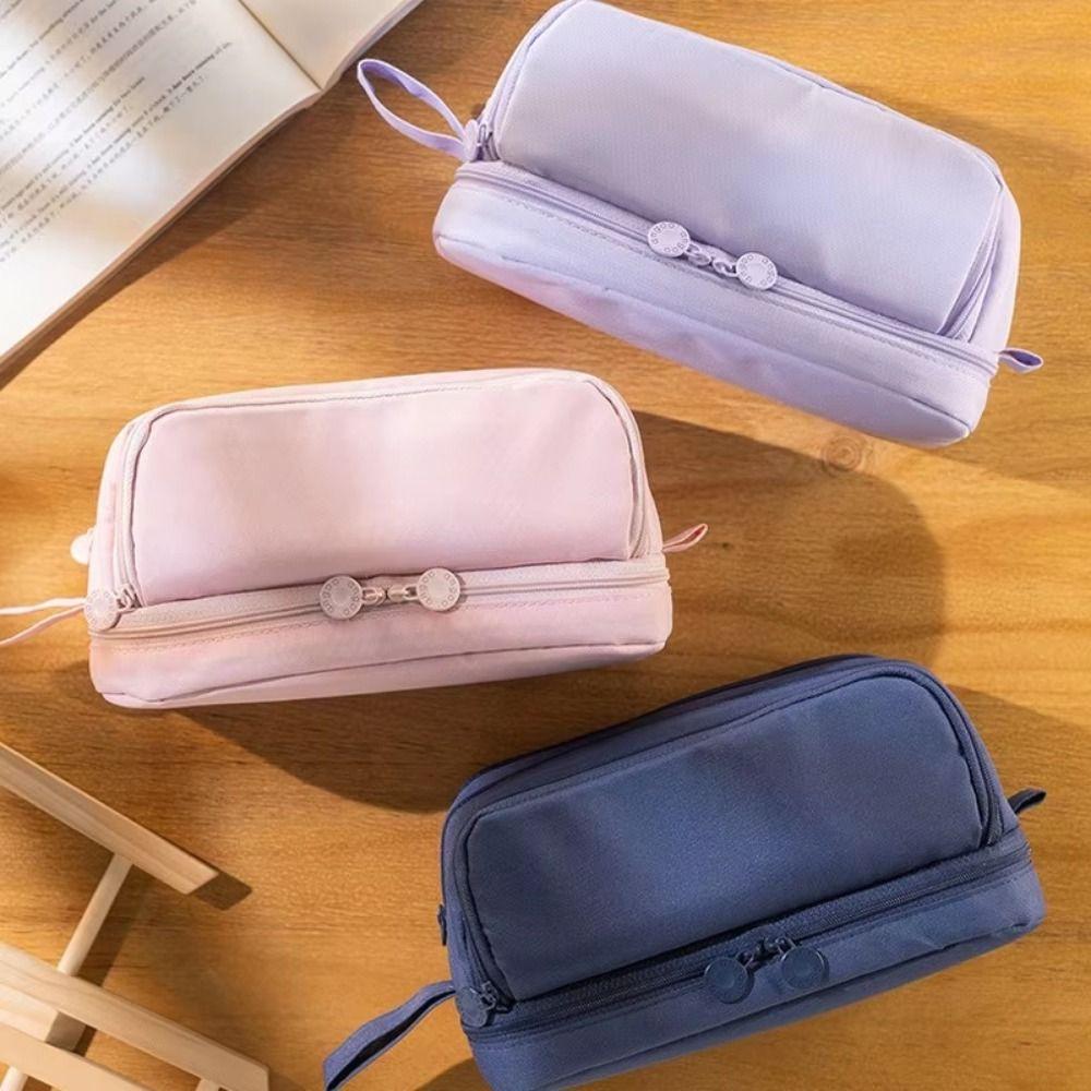 Wear-resistant Pencil Case With Compartments Pen Bag Cute Portable Pen Pouch  Gift for Children