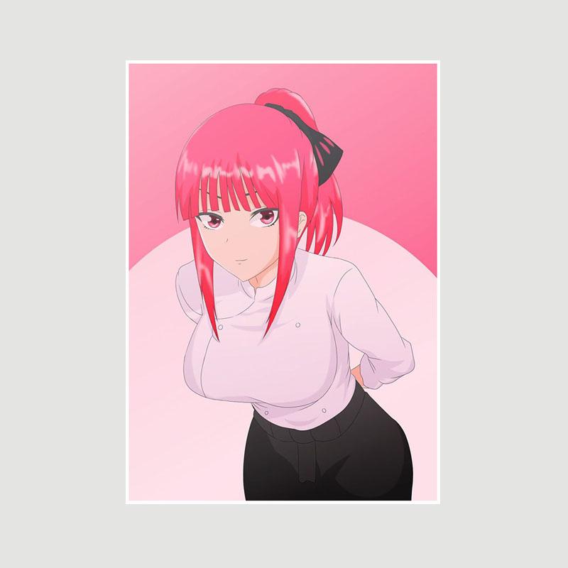 Домашний декор Картина Милая маленькая Лоли Аниме Девушка Плакат Милая Лолита Манга Фигурка Белые бумажные постеры и принты Бар Спальня Украшения Фреска