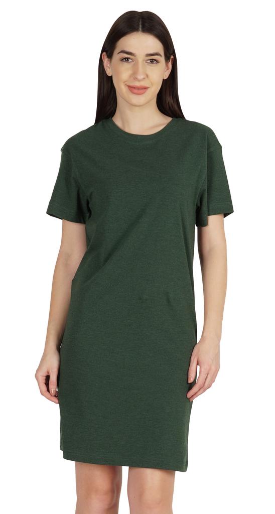 Inkmeso Женское однотонное платье-сдвиг с коротким рукавом, обычного кроя, футболка из хлопкового джерси