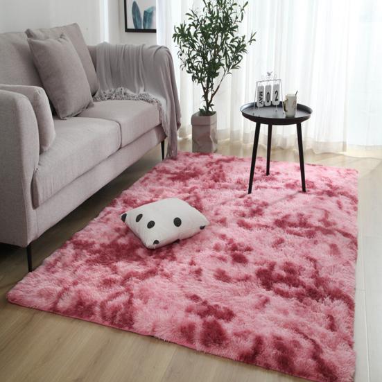 Shag Area Rug for Living Room Fuzzy Plush Indoor Bedroom Carpet Tie Dye Thickened