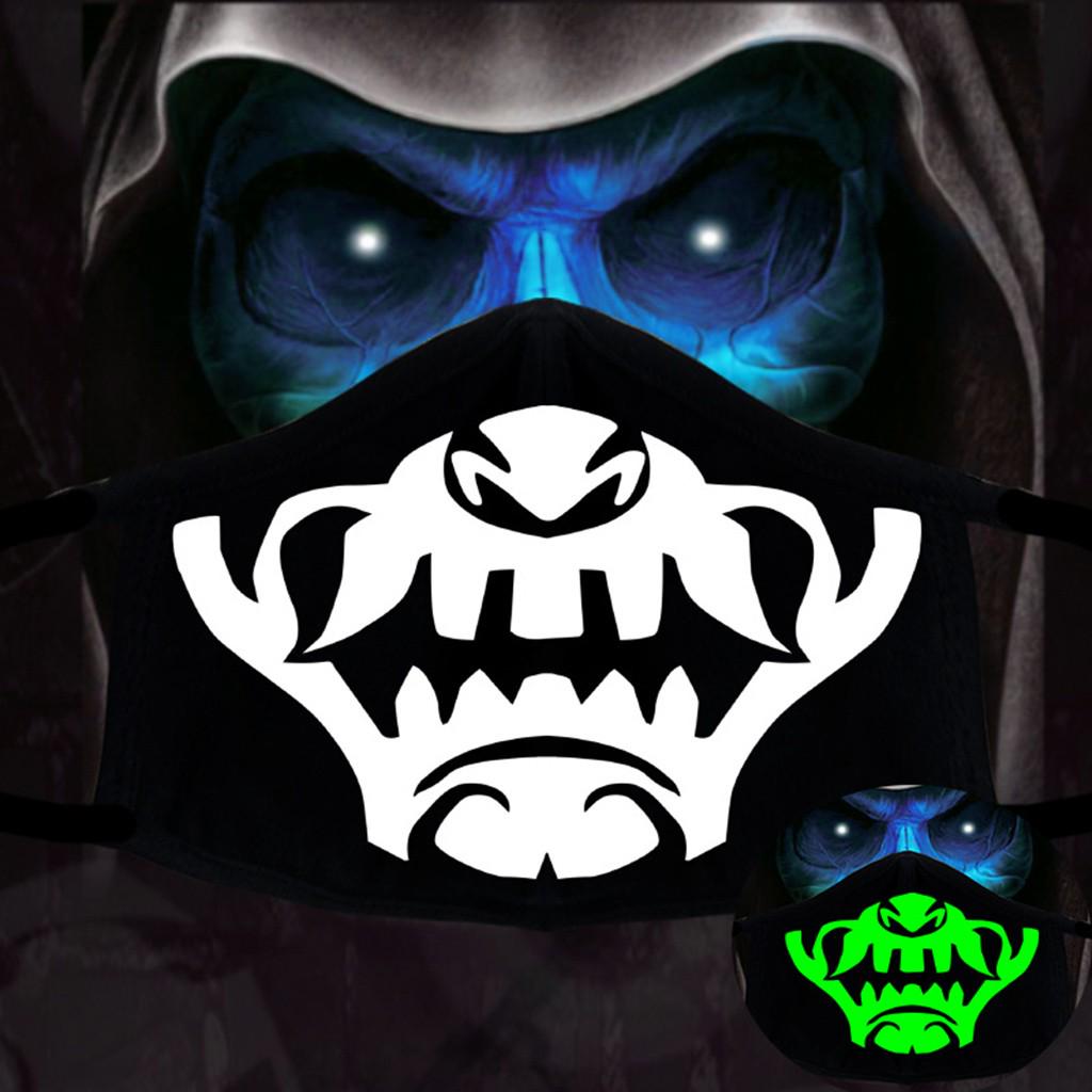 Модная светящаяся маска из хлопка, моющаяся маска для лица