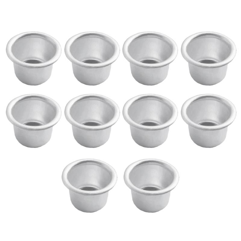 10 шт. DIY подносы для изготовления свечей цвета золота, серебра, металлические чашки для свечей, круглые чашки для свечей, многоразовые