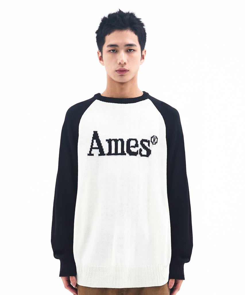 AMES-WORLDWIDE Basic Raglan Pullover Knit Ivory