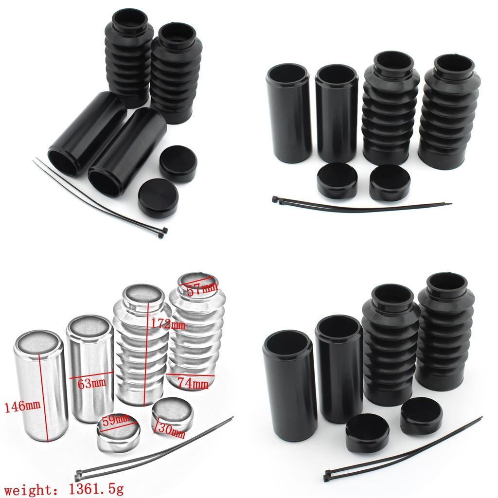 Versatile Front Fork Shock Absorber Cover Set For Harley Breakout 2018 Sleek Black Finish