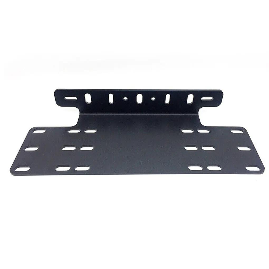 Car Front Bumper Number License Plate Bracket Frame LED Work Mounting Light Bar Holder Automobile Truck Driving Accessories