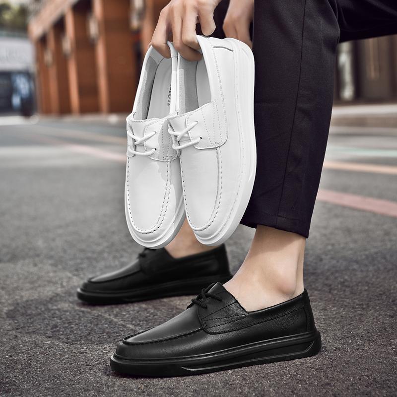 Genuine Leather Casual Shoes Man Luxury Designer Oxford Shoes Men Fashion Loafers High Quality Formal Dress White Men 'S Shoes