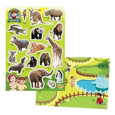 Playmax Kongsuni Rubber Magnet Puzzle Teaching Aids Животные, корейские популярные головоломки