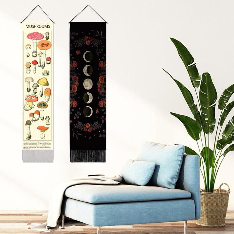 Гостиная Настенный Прокрутка Картина Холст Плакат Гриб Гобелен Эстетический Макраме
