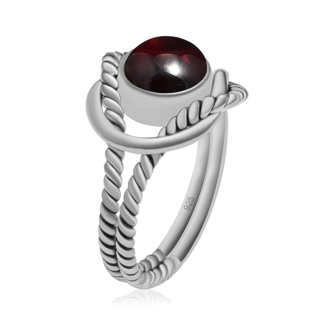 Розовый рубеллит, драгоценный камень, твердое серебро 925 пробы, витая веревка, разделенные хвостовики, кольца для женщин и девочек