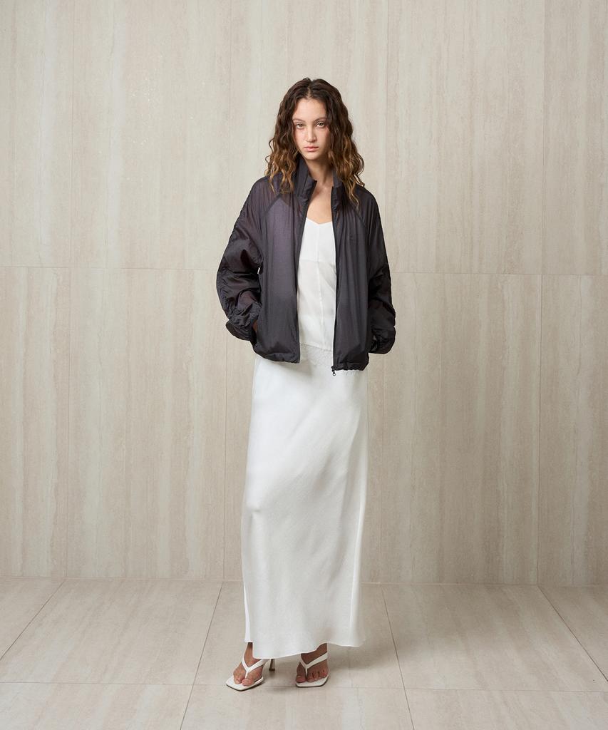 Re Rhee Sheer Windbreaker Jacket Black
