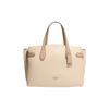 New Hanna Pebbled Leather Tote Bag, Shopping Bag, Shoulder Bag, Crossbody Bag, Handbag Large Women's Ivory Gray CH536-SVIO