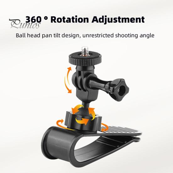 Автомобильный солнцезащитный козырек, крепление для камеры, вращение на 360 градусов, противоскользящий замок, противоударный держатель для видеоблога, спортивный кронштейн для камеры для GoPro, Osmo Pocket 3