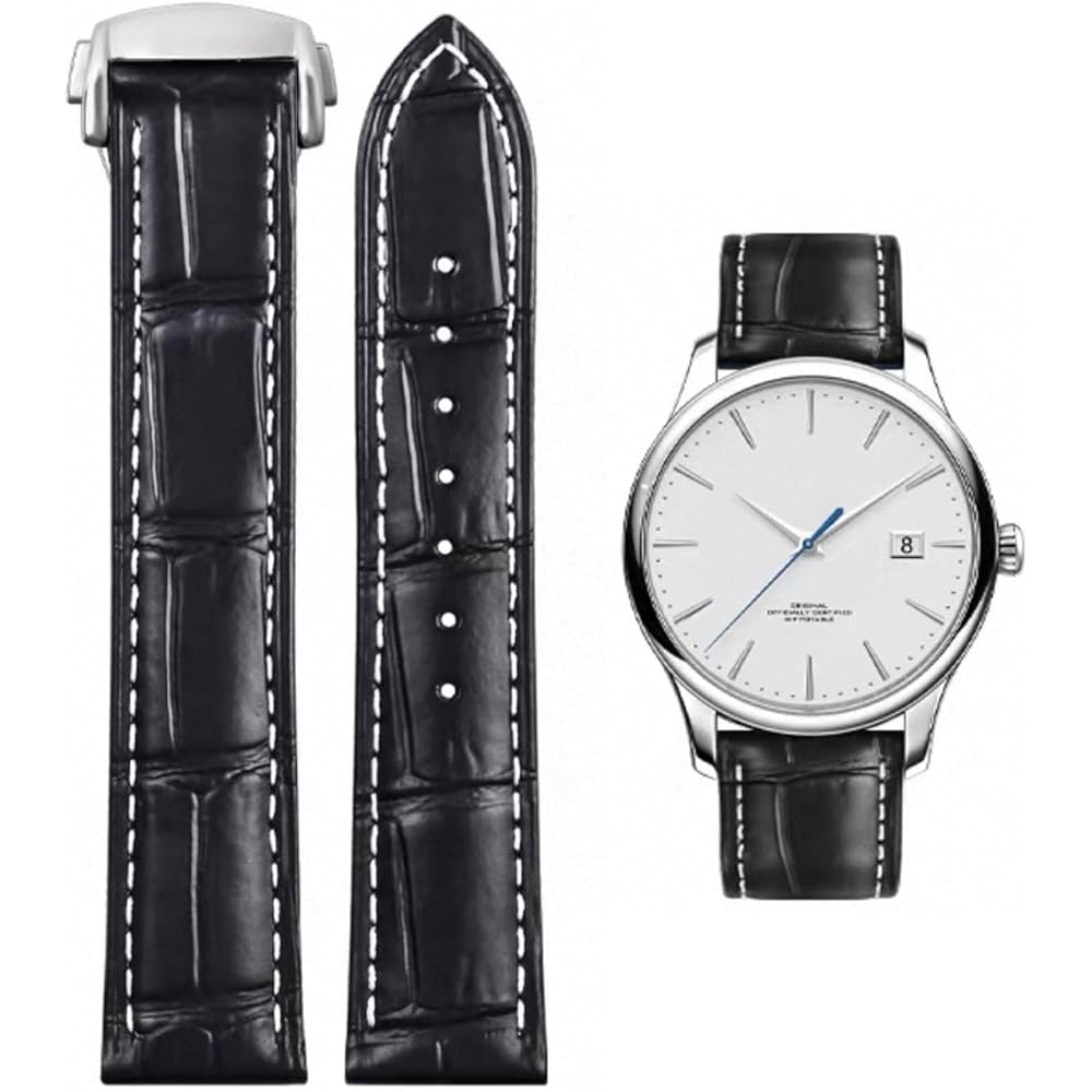 [Nywing] Ремешок для часов Omega Ремешок Omega 19 мм 20 мм 21 мм 22 мм D-застежка Натуральная кожа Аллигатор Patt...