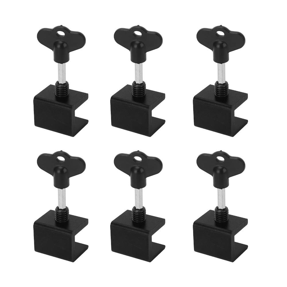 6pcs 1 Hole Movable Door Limit Stopper Vertical Horizontal Window Safety Lock Home Safety