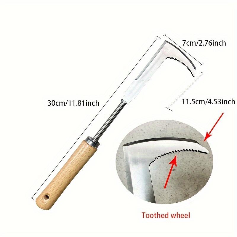 1 шт. Прочный ручной инструмент для удаления сорняков из нержавеющей стали с зубчатой передачей - Идеально подходит для эффективного обслуживания дорог и прополки, ручка 30,0 см, Идеально подходит для трещин