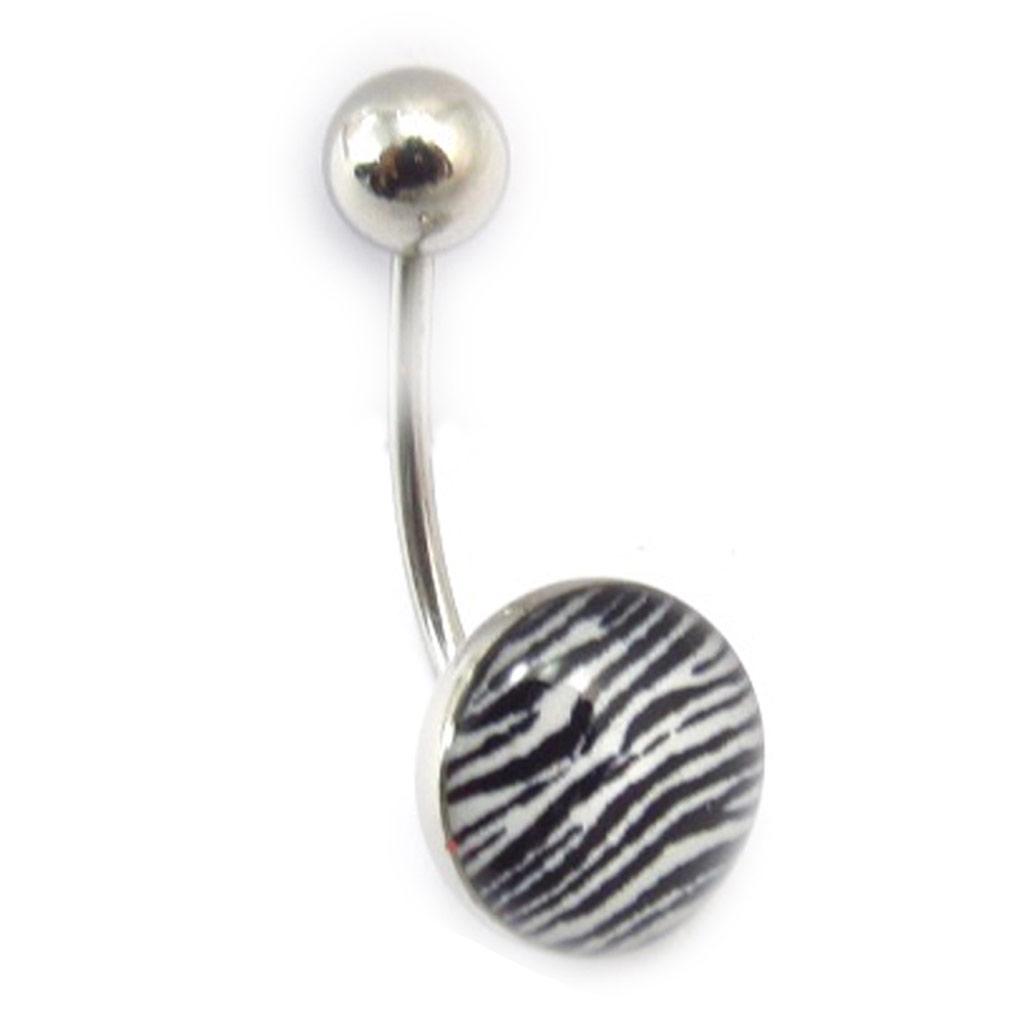 Les Trésors De Lily [K3083] - Пирсинг «Зебра» черный белый