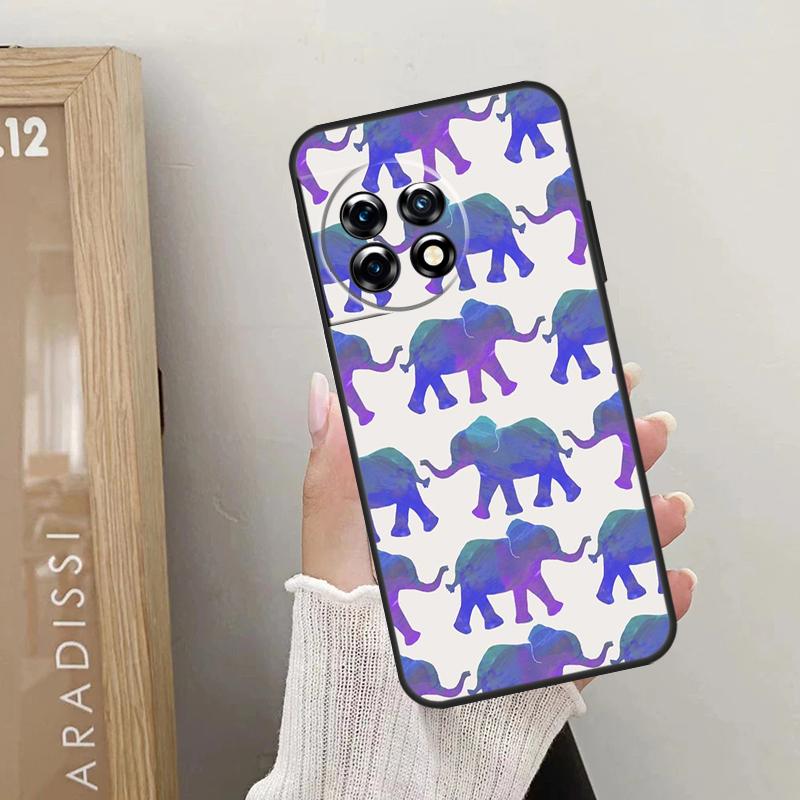 Cute Baby Elephant Case For OnePlus Nord CE 5 3 4 Lite N20 N30 OnePlus 13T 10T 8T 11 12 13 15 R 9 10 Pro Cover