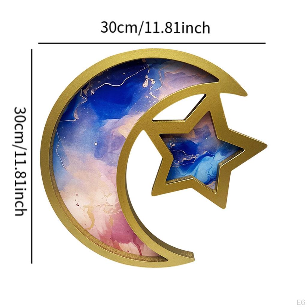 Ramadan Serving Tray Decoration Moon Star for Wedding Gatherings Events