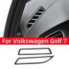 Для Volkswagen Golf 7 Gti R Gte Gtd Mk7 2013- Накладка-рамка вентиляционного отверстия на приборной панели автомобиля из углеродного волокна, наклейка, автомобильные аксессуары