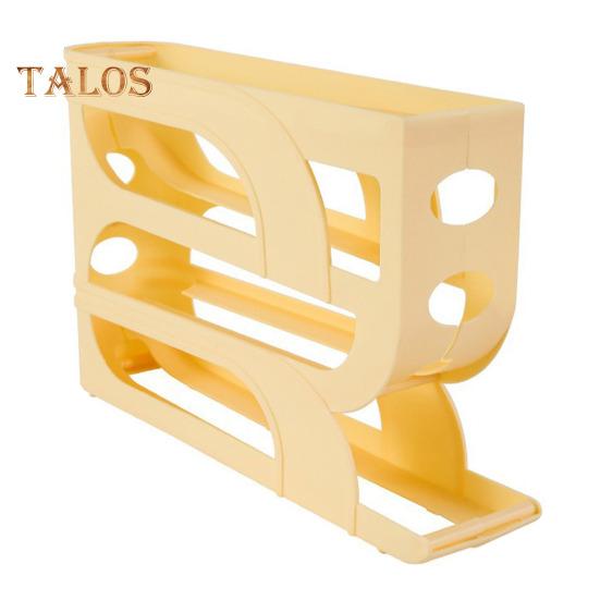 Прозрачная полка для хранения яиц с защитными ограждениями, большая вместимость, 4-х уровневый автоматический вращающийся дозатор яиц, кухонный органайзер