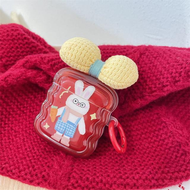 Чехол для наушников INS Heart Windmil для Airpods Pro 2, чехол с милым медведем и разноцветными бусинами, мягкий силиконовый чехол с мультяшным животным для Airpods 1 2 3