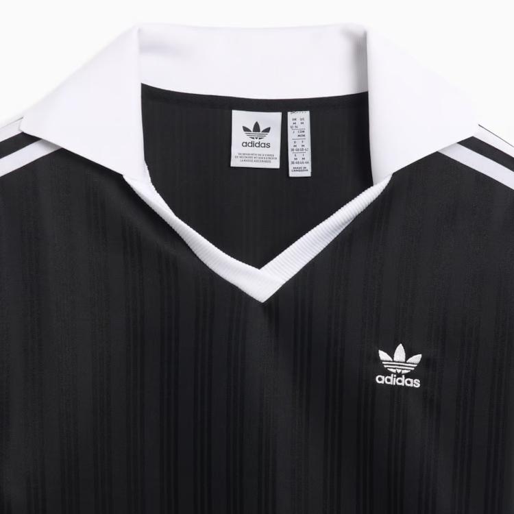 Adidas Оригинальная удобная спортивная футболка с длинным рукавом и V-образным вырезом, женские топы, черный цвет JD2603