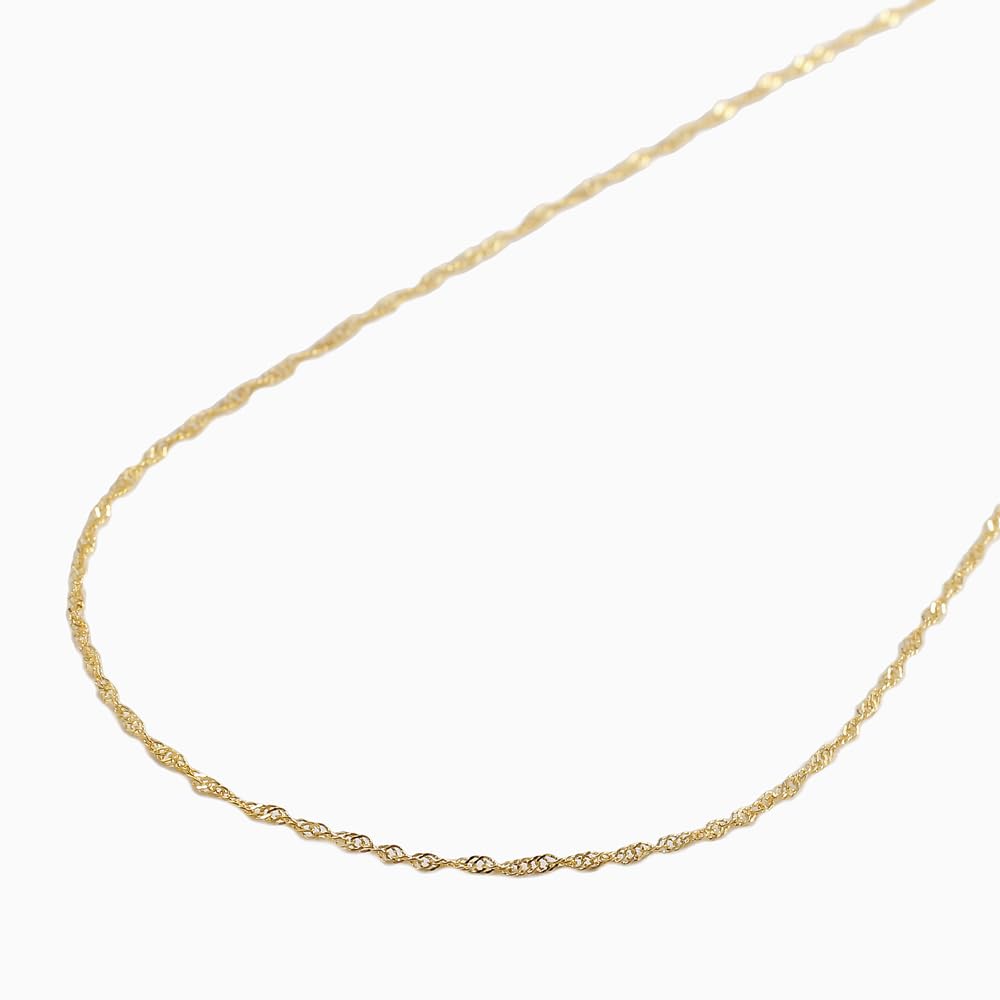 Ожерелье Walk Pure Gold K24 Sparkling Screw 42 см из чистого золота [Ювелирные изделия Shinsaibashi] 1,3 г