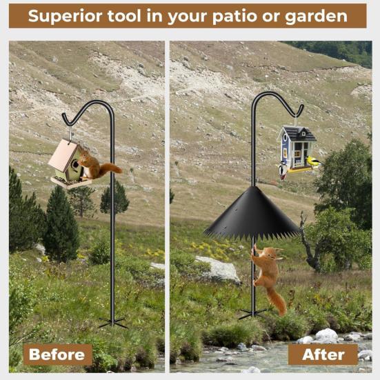 1/2 шт. защитный экран от белок, металлический держатель для столба, ограничитель для защиты от белок, для уличной кормушки для птиц и крюка для пастуха