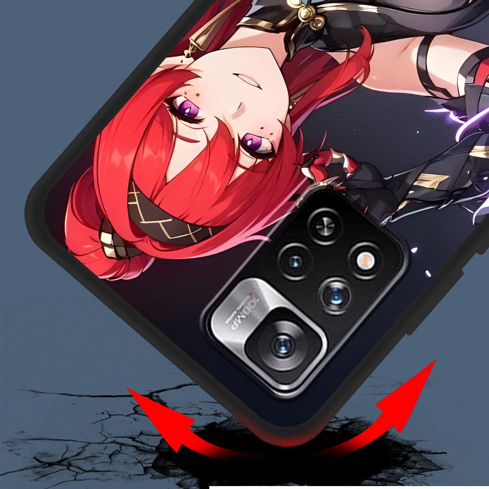 Wuthering Waves Yinlin Case for Xiaomi Redmi 10A 10C 9C 12C 9A 9i 10 12 9 Prime 9T K40 Pro Black Soft TPU Mobile Phone Bag Cover