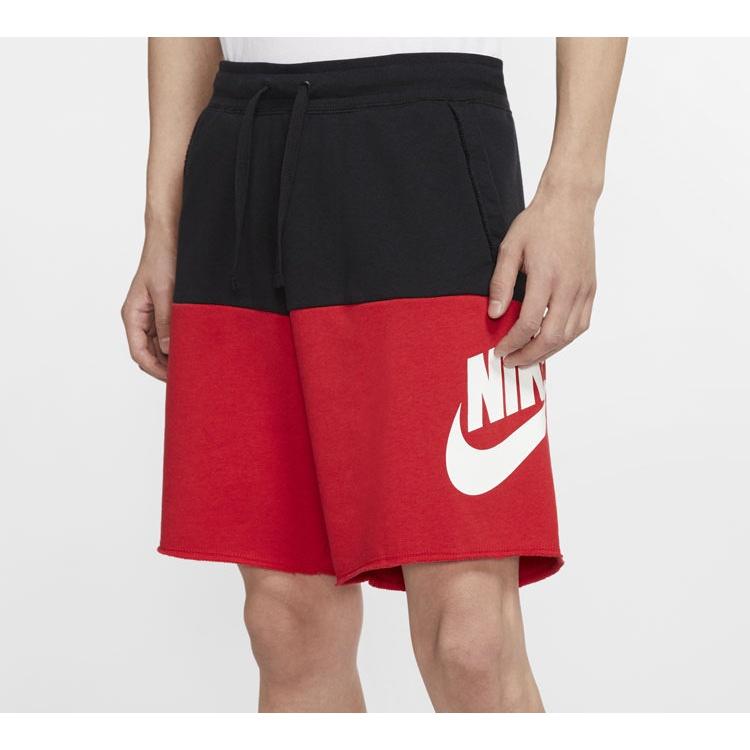 Nike Спортивные шорты с большим логотипом Черный Красный Черно-красный Мужские CJ4353-011