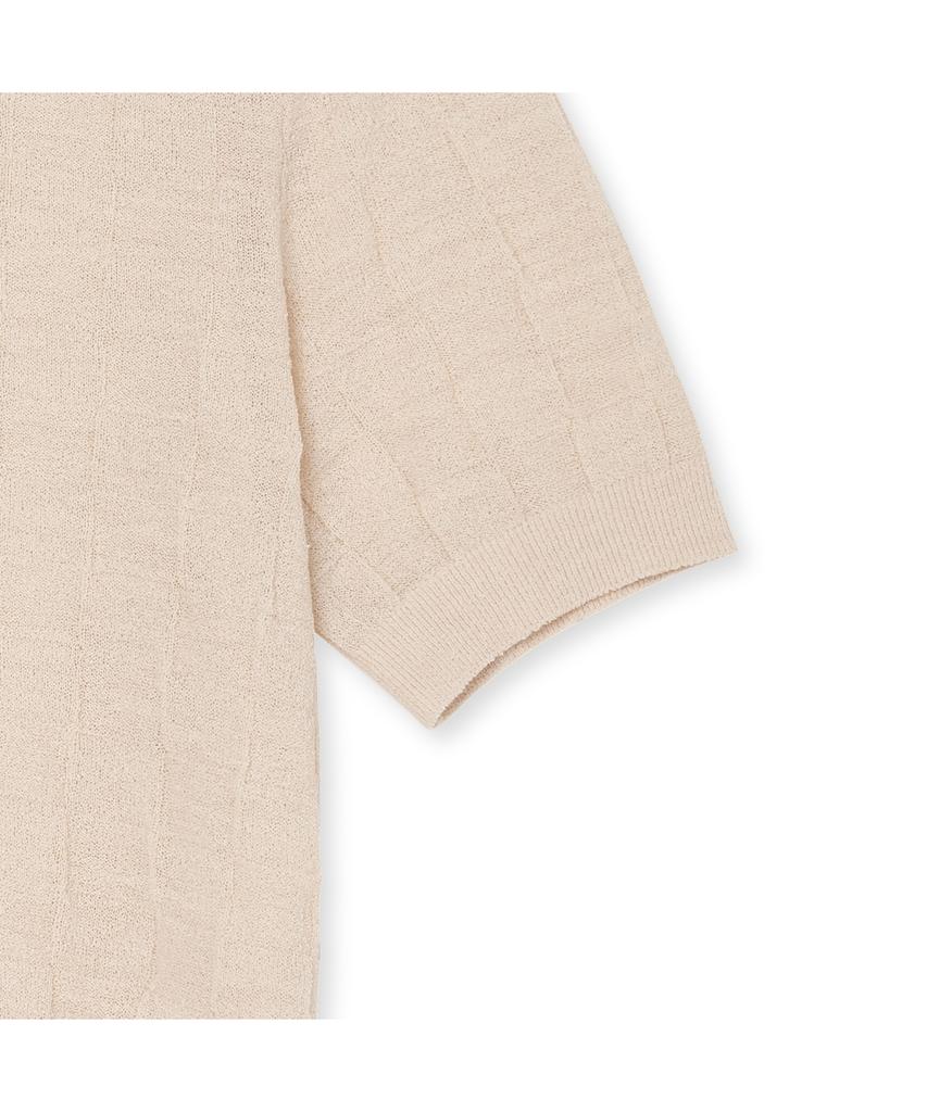 IOLO Square Boucle Half Collar_Light Beige