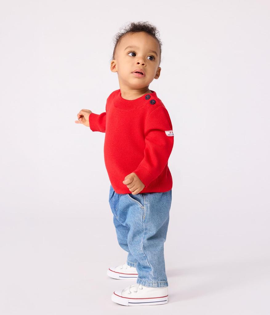 Petit Bateau Knit Pullover A0EB7 36 95cm Red, Months,